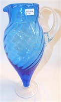 Pilgrim Glass Blue Swirl Decanter