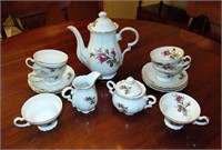 Service for 6 china tea set,