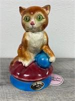 1975 Ezra Brooks kitty cat decanter empty