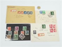 Timbres envelopes Allemagne de guerre