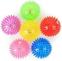 Squeaky Bouncing Rubber Bit Resistant LED Spiky