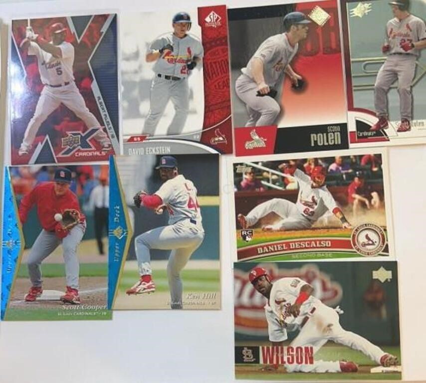 8 St Louis Cardinals Trading Cards