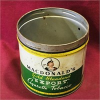 Macdonald's Gold Standard Tobacco Can (Vintage)