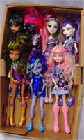 Lot Of 7 Bratz / Monster High Dolls