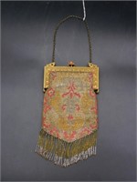 French evening bag, early 20th century brass