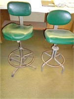2 Adjustable Pedestal Chairs