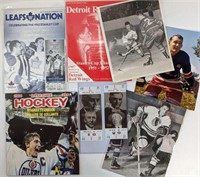 Lot of Hockey Pictures, Books, and Tickets