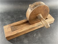 Antique wood treen with roller