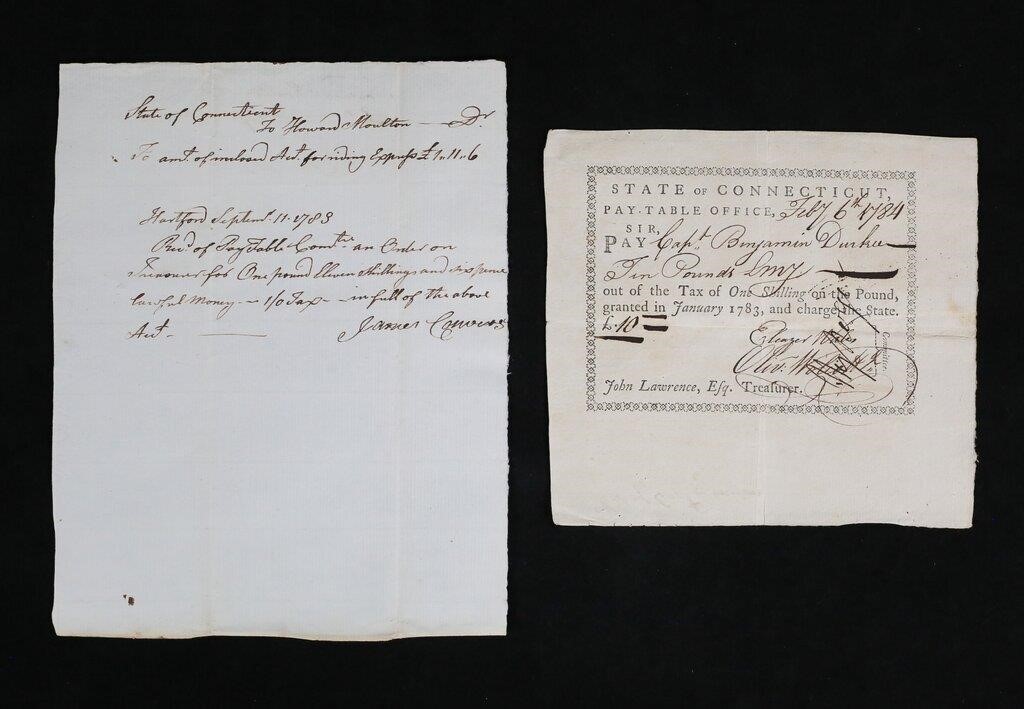 2 Revolutionary War Documents Pay Orders