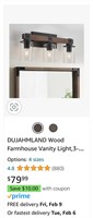 DUJAHMLAND Wood Farmhouse Vanity Light
