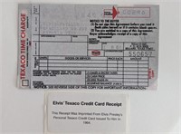 Elvis' Texaco Credit Card Receipt & Photo