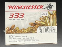 WINCHESTER 22 LONG RIFLE 333 ROUNDS