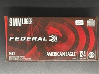 FEDERAL 9MM LUGER 50 ROUNDS