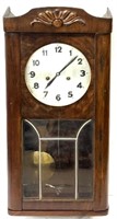 Antique Leaded Glass Door Wall Clock