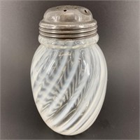 Opalescent Swirl Glass Sugar Shaker