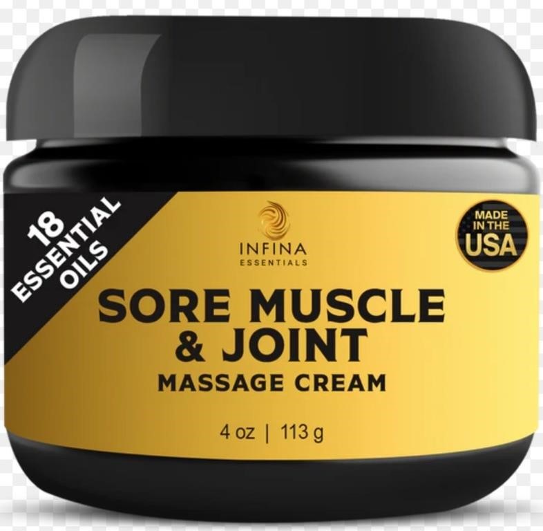 (new) Sore Muscle & Joint Massage Cream (4 fl oz)