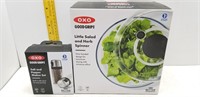 NEW SALAD SPINNER & SALT N PEPPER SHAKERS BY OXO