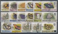 SWAZILAND #506-515, 517-518, 574-577 USED FINE-VF