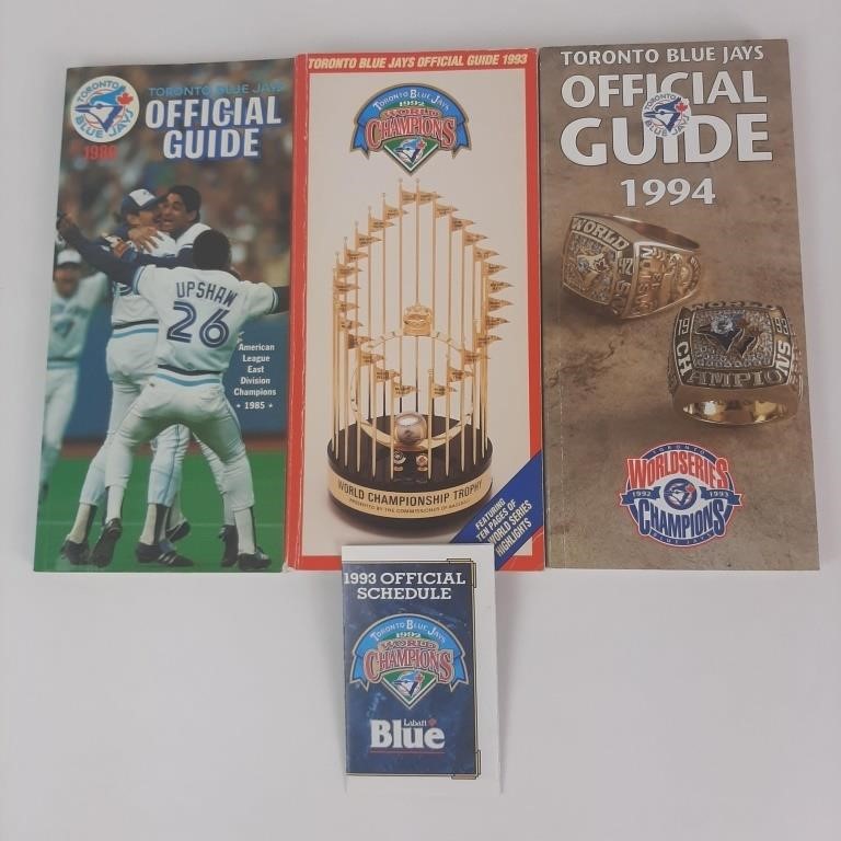 3 x Blue Jays Official Guides 86 93 94