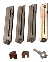 (4) Assorted Luger magazines, two wooden