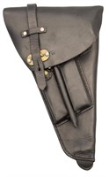 M40 pistol holster black leather with three