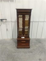 ANTIQUE DRUG STORE DISPLAY CABINE WITH ROLLTOP