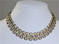 Vintage Enameled Book Chain Necklace