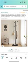 Tenkovic Metal Coat Rack Stand with Natural Marble