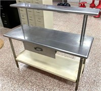 5ft stainess- 2 tier commercial kitchen table