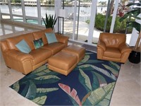 Natuzzi Leather Couch 4 piece Set