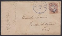 US Stamps 3 Cent Washington tied on cover by purpl