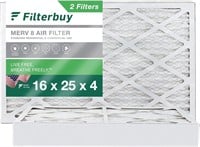 Filterbuy 16x25x4 MERV 8 Air Filter 2-Pack