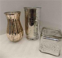 3) Sizes of Crackled glass Vases