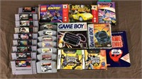 SNES, N64 video games, Game Boy power packs, DS