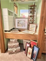 Wicker Shelf, Narrow Storage Cabinet, Wall Art