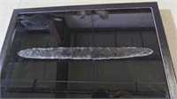 10" CLEAR QUARTZ DOUBLE POINTED BLADE IN CASE
