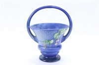 Roseville Blue Fuchsia #351-10 Basket Vase