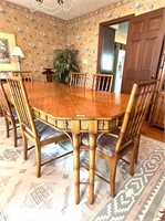 MCM Thomasville BAMBOO LOOK Table & 6 Chairs