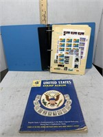 1965 United States Stamp Album Book and a 2”