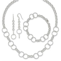 Sterling Silver- Fancy Chain Link Set