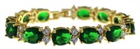 Oval 22.00 ct Emerald Fashion Bracelet