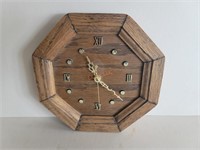 Vintage Wooden Oak Wall Hanging Clock
