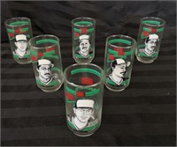 Lot of 6 1986 MLB Drinking Glasses