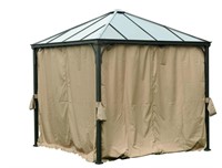 $200 Patio Gazebo Walls(Brown 95x95x80-in)