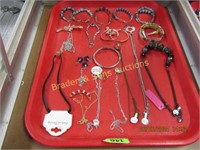 GROUP OF 2 TRAYS OF COSTUME JEWELRY