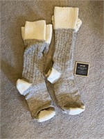 Thick Grey Wool Socks, 2 Pair