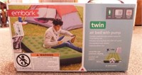 New twin air bed mattress w/ pump in box - Under