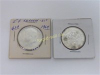 Pair of Silver Half Dollars