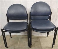Blue Stacking Chairs (4)