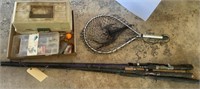 Fishing Polls and Tackle Box and Net